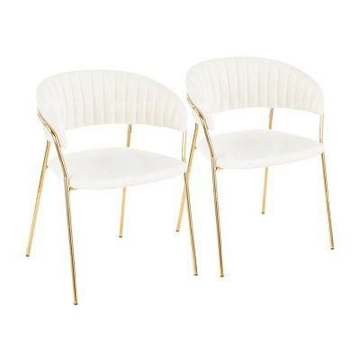 Chaise Pologne Reception Salon Chaise En or De Salle a Manger Blanc Chaise En Velours