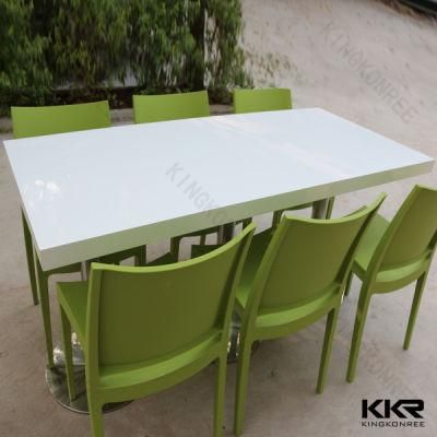 Round Furniture Solid Surface Marble Restaurant Dining Table for Sale