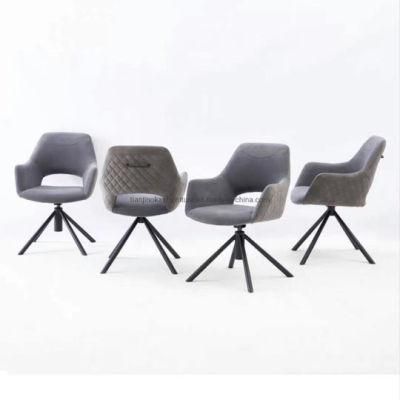 Kitchen Chairs Velvet Cover Soft Seat and Backres Upholstered Chairs with Metal Legs Dining Chair