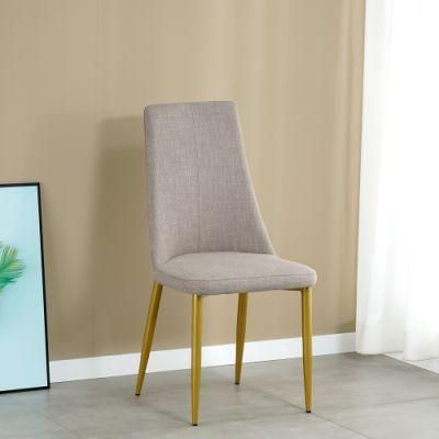 Multiple Color Modern Style Nordic Dining Rooms Sillas Metal Leg Upholstery Fabric Modern Velvet Chair