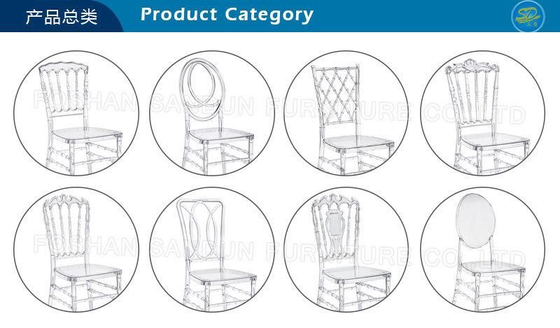 Modern Leisure Style Crystal Wedding Event Clear PC Resin Chair for Outdoor Use