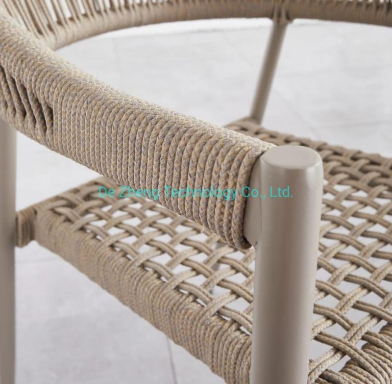 China Manufacturer Rope Chairs Cushion Rope Chair Hotel Patio Outdoor Lounge Chair