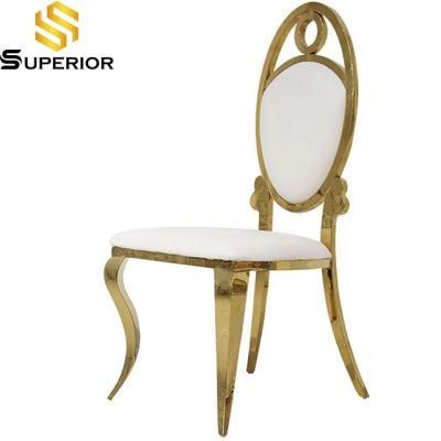 Hot Selling Elegant Commercial PU Leather Golden Color Hotel Chair