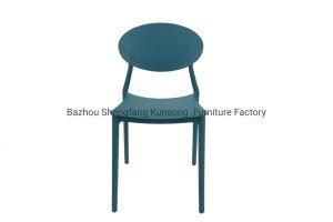 Green Bright Multicolor PP Plastic Dining Chair Without Armrest