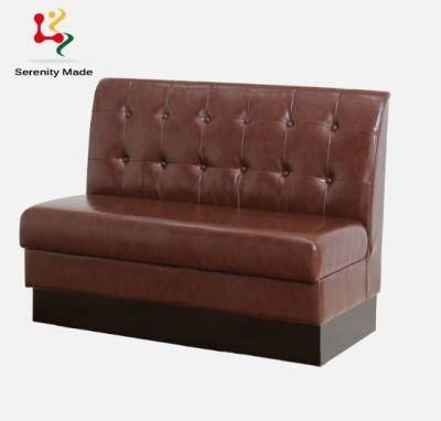 Customized Modern Commercial Furniture PU Leather Seating Restaurant Booths Fabric Sofa Booth for Cafe Coffee Shop