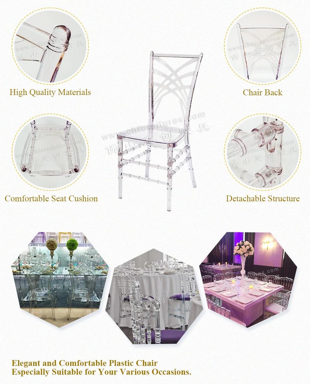 Hyc-P22 Hot Sale Crystal Garden Plastic Chair Outdoor