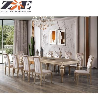 Modern MDF and Solid Wood Dining Table and Chair