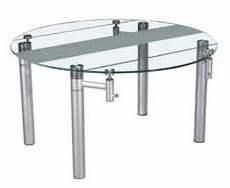 (ST-023B) Home Furniture Multi-Function Round Tempered Glass Dining Table