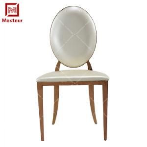 Royal Banquet Chair Stainless Steel Dining Gold Wedding Chair for Hotel