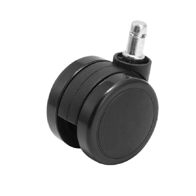 3 Inch Light Duty Black PU Electrophoretic Transparent Swivel Furniture Office Chair Noiseless Caster Wheels