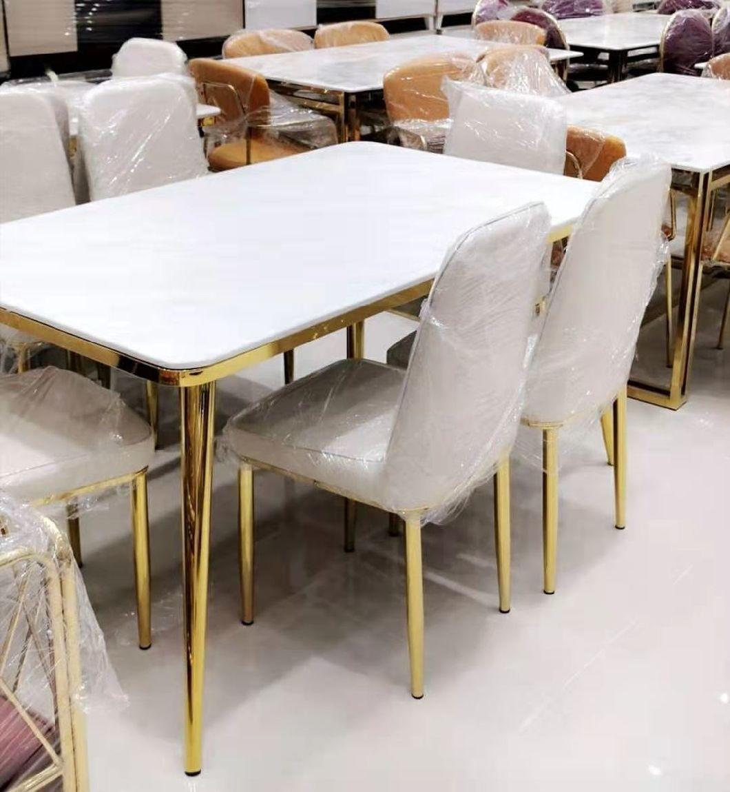 Modern Furniture Westby White Plate Top Dining Table Home Furniture Dining Room furniture