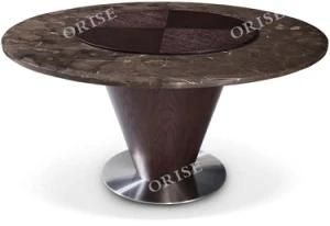 Modern Dining Room Marble Top Round Controlled Dining Table