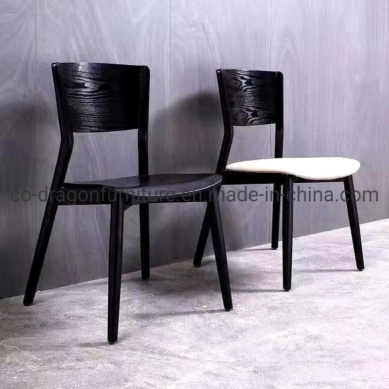 Modern Ash Wooden Furniture Outdoor Black Dining Chair Sets