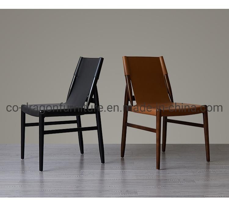 Modern Home Furniture Wooden Dining Chair Set with Leather