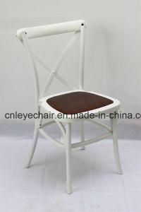 Resin Stackable Cross Back Dining Chairs X Back Chair for Restaurant