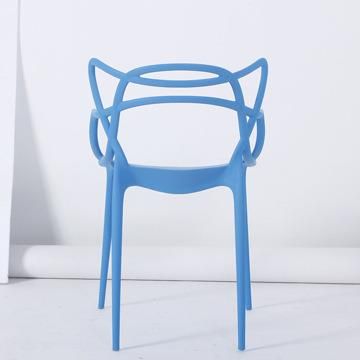 Modern Beauty Salon Chair with Armrest Restaurant Dining Chair Plastic Living Room Leisure Armchair