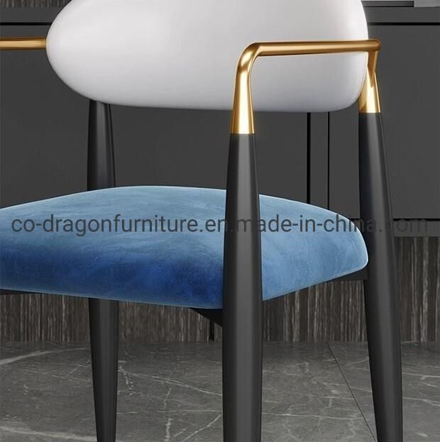 Modern Luxury Dining Chair with Steel Legs for Home Furniture