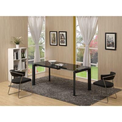 Tempered Glass Modern Restaurant Furniture Dining Table