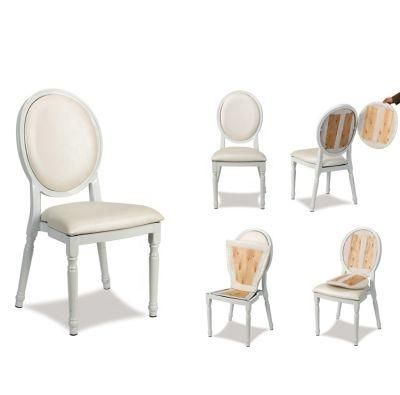 Wholesale Metal Frame PU Removable Stackable Wedding Chair for Wedding