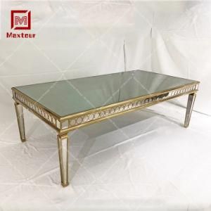 Luxury Modern Mirror Glass Top Wedding Dining Table for Events