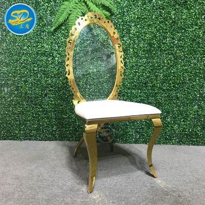 Luxury Design Gold Wedding Event Furniture Stainless Steel Dining Chair