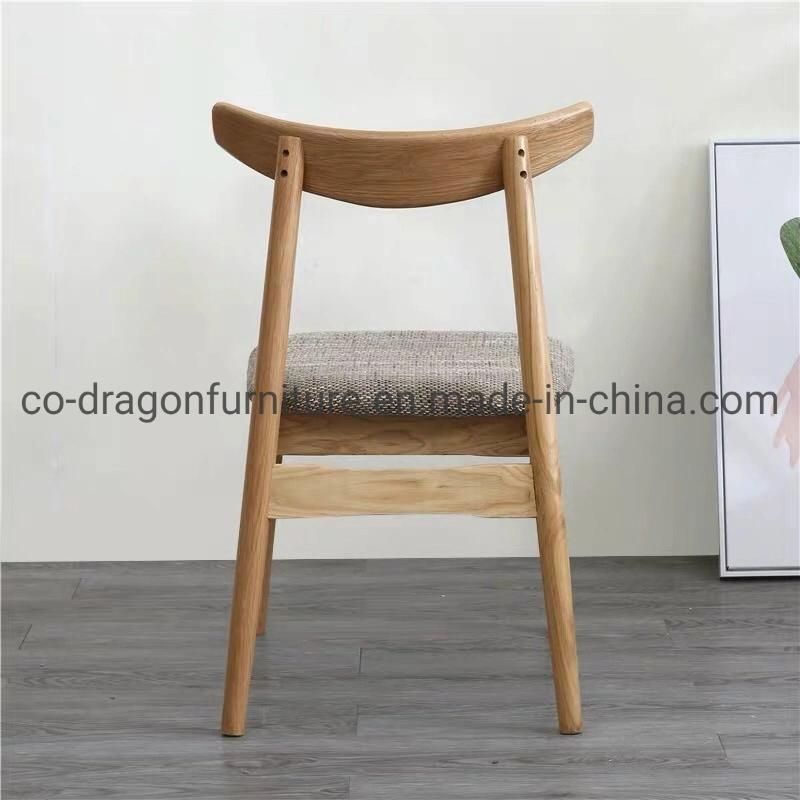 Chinese Wholesale Home Furniture Solid Wood Dining Chair with Fabric