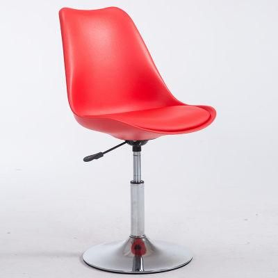 Home Office Furniture Modern Swivel Tulip Chairs Reference Visitor Meeting Tulip Office Chair Dining Chairs with Round Metal Base