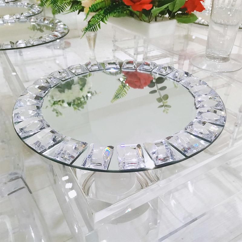 Clear Decoration Charge Plates Glass Hotel Restaurant Plates Wholesale