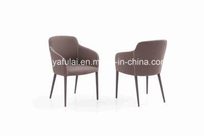 Pretty Stitching Fabric Dining Chair Metal Dining Furniture