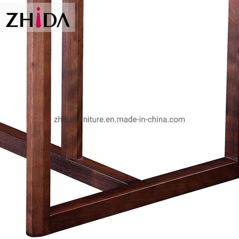 Home Furniture Modern Rectangular Marble Wooden Base Dining Restaurant Table