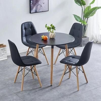 Black Modern Nordic Simple Design Restaurant PU Dining Room Chairs
