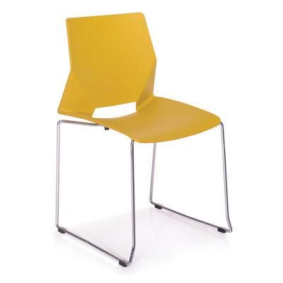 Leisure Outdoor All Plastic Yellow Stool Back Custom Manager Office Chair