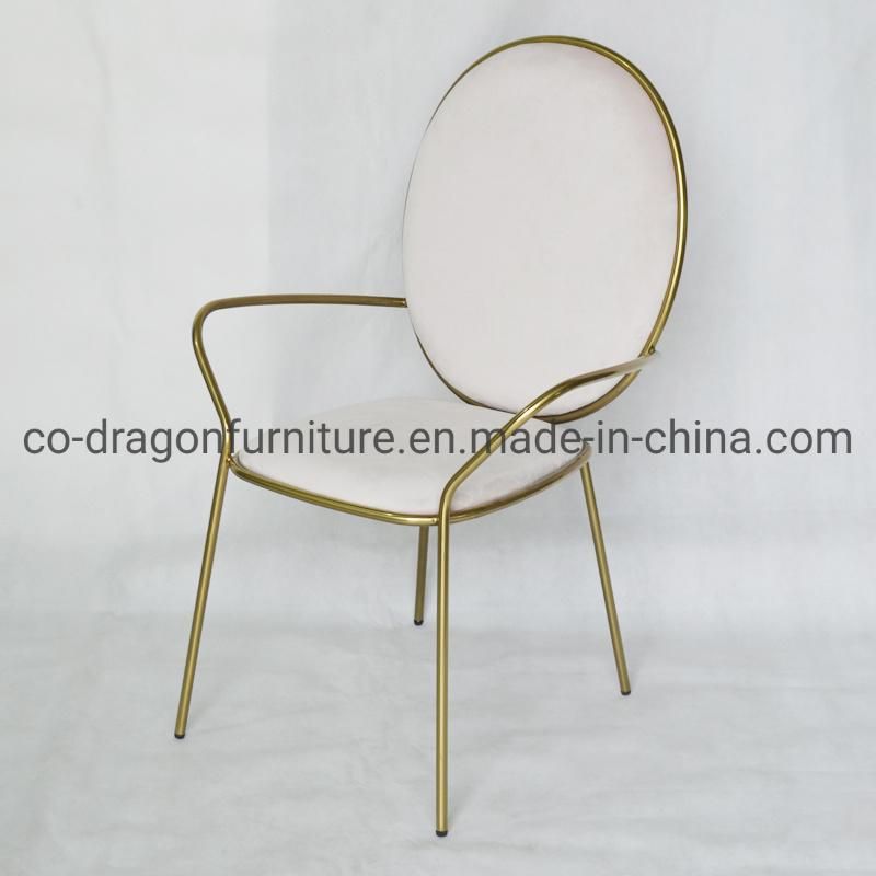 Modern Wholesale Steel Dining Chair with Arm for Home Furniture
