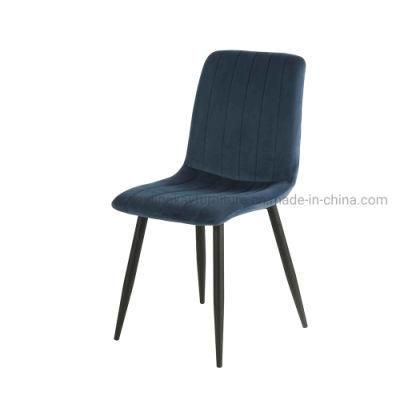 Italian Minimalist Modern Iron Frame Designer Fabric Dining Chair for Hotel Cafes and Restaurants Can Be Customized Dining Chair