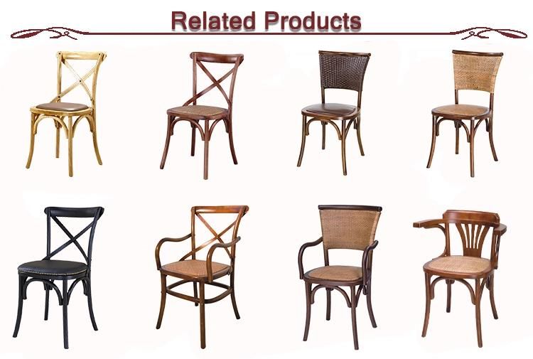 Classical Design Wooden Cross Back Chair with Various Material Chair Seat (SP-EC140)