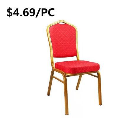 Soft Hotel Furniture Portable Metal Wedding Party Iron Banquet Chair