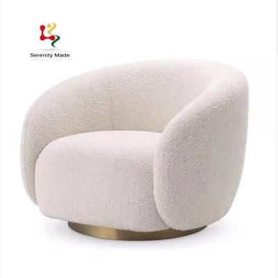 Commercial Restaurant Furniture Metal Base Velvet Frame Single Sofa Chairs