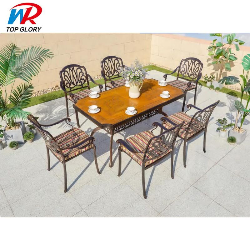 Chinese Suppliers Cast Aluminium Outdoor Furniture Dining Table