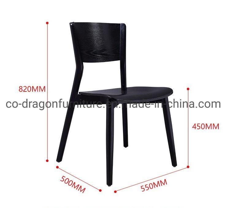 Modern Ash Wooden Furniture Outdoor Black Dining Chair Sets
