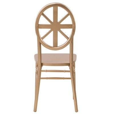Supply Stackable Solid Wooden Hotel Wedding Wagon Dining Chairs for Events