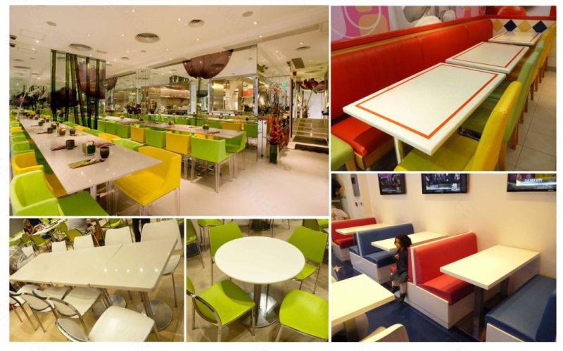 Stoen Glossy 2 Person Round Tables Restaurant Furniture Tables Solid Surface Fast Food Dining Tables
