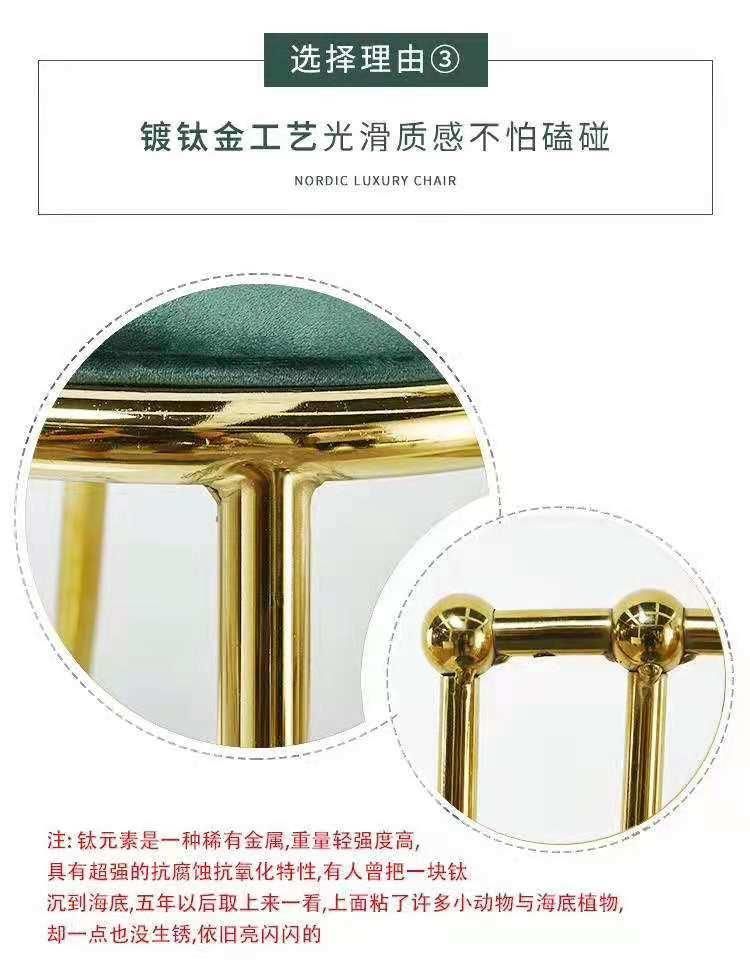 Light Luxury Dining Room Home Back Chair Restaurant Living Room Chair Lounge Chair Bedroom Dressing Dining Chair