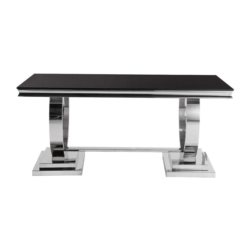 OEM/ODM Modern Design House Furniture Stainless Steel Marble Top Dining Table