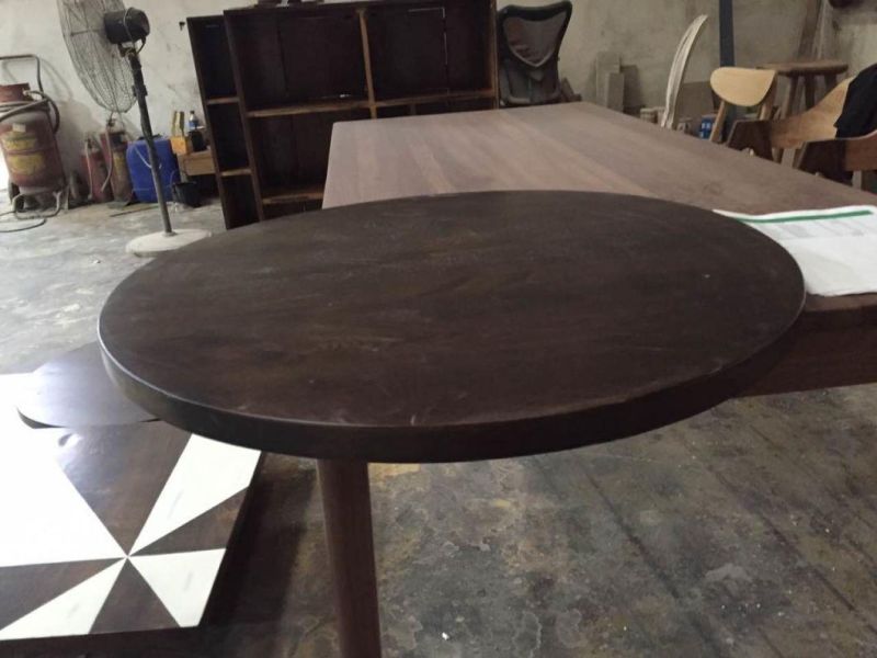 Coffee Shop Furniture Dark Oak Painted Timber Dining Table Top