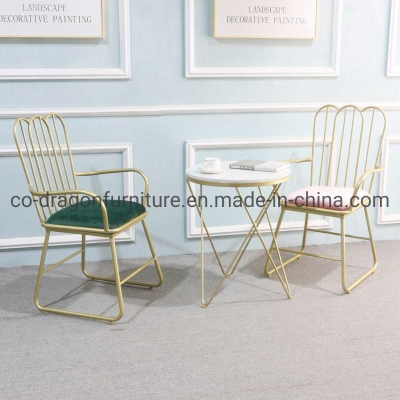 Modern Wedding Furniture Gold Metal Dining Chair with Velvet