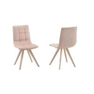 Pink Upholstered Solid Wood Furniture for Restaurant