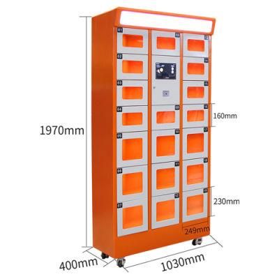 Qr Code Locker Touch Screen Qr Code Meal Pick up Locker