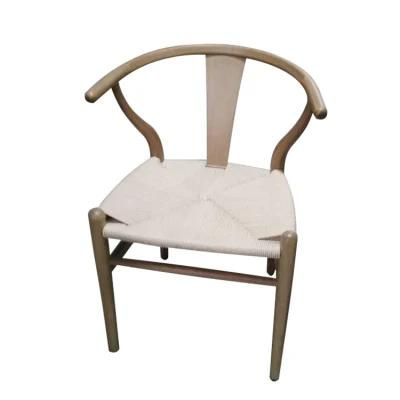 Kvj-6036 Dining Room Walnut Color Wood Wishbone Chair