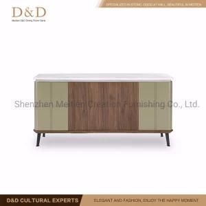 Living Room Furniture Popular Marble Top and Wood Side Tables