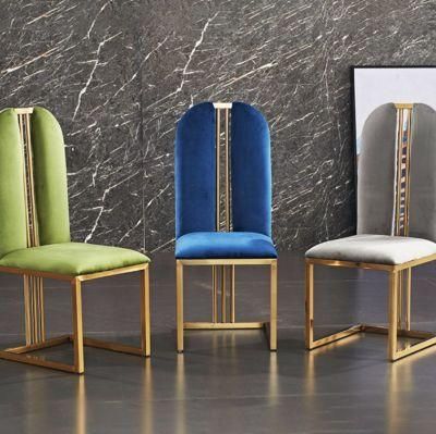 China Wholesale Modern Home Furniture Set Restaurant Velvet Upholstered Dining Chairs for Us Market